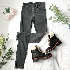 MADEWELL Black Wash High Rise Skinny Jeans 25”